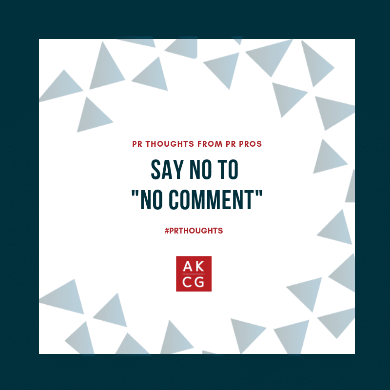 Say No to “No Comment”