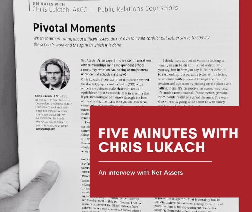 5 Minutes with Chris Lukach: Pivotal Moments