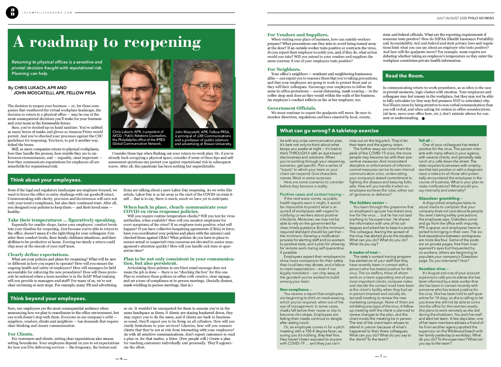 A Roadmap to Reopening